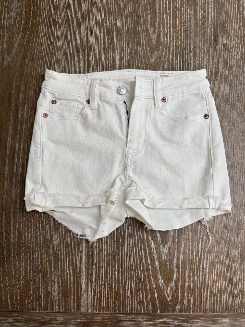 American Eagle Outfitters White Denim Cutoff Shorts